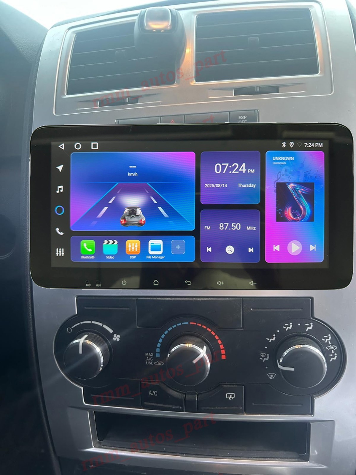 Apple Carplay For Dodge Charger 2008-2010 Car Stereo Radio Android 14 GPS Navi