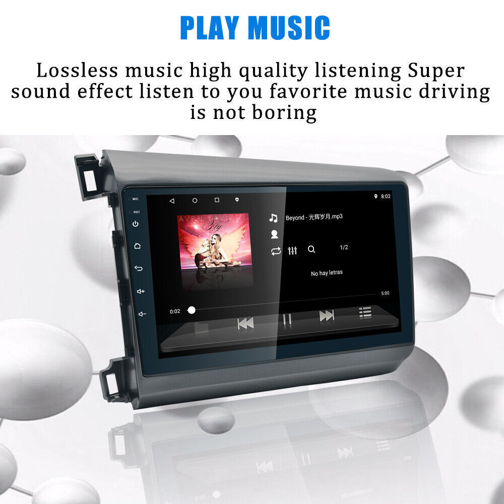 2G+32G Carplay Android 12 Car Stereo Radio For 2012 Honda Civic GPS +Camera