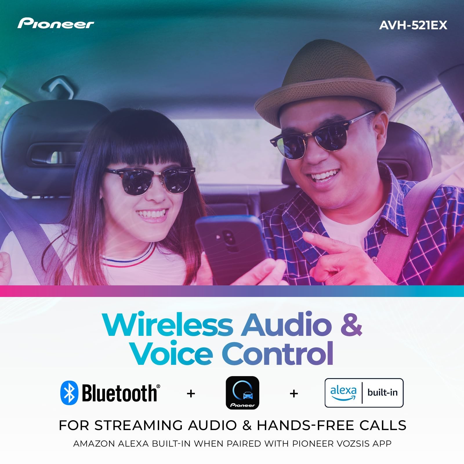Pioneer AVH-521EX 6.8″ Resistive Touchscreen, Double,USB, FLAC Playback, MIXTRAX