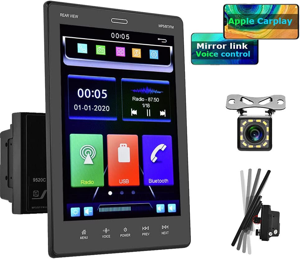 9.5 Inch Vertical Screen Support Mirror Link/FM/USB MP5 Car Stereo Double Din