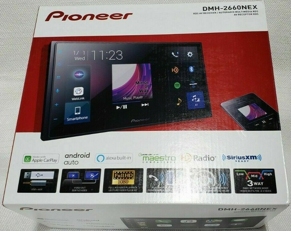 Pioneer DMH-2660NEX Bluetooth Media Apple CarPlay Android Auto XM HD Radio 6.8″