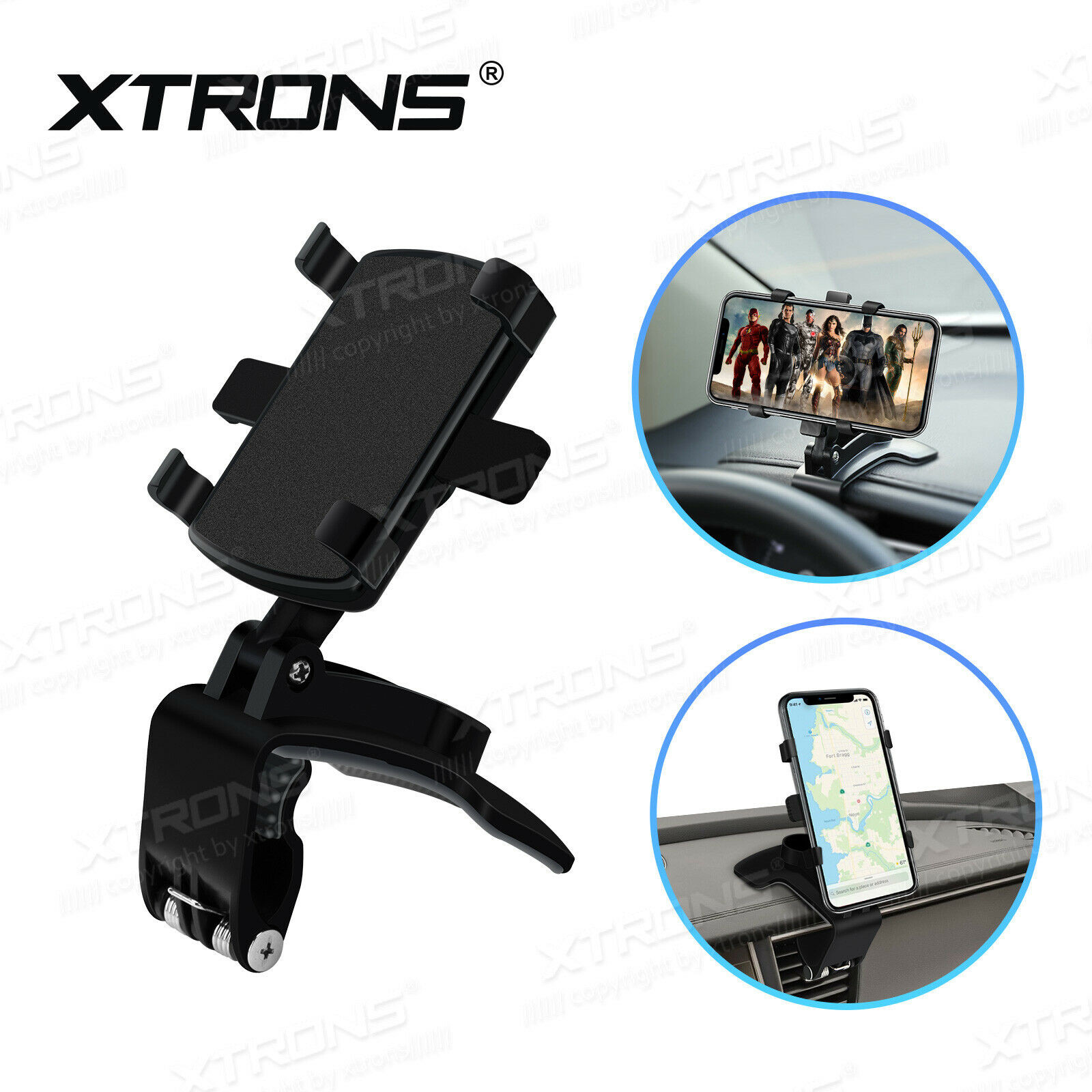 360° Car Mount Phone Holder Stand Dashboard/Windshield For Cell Phone Universal