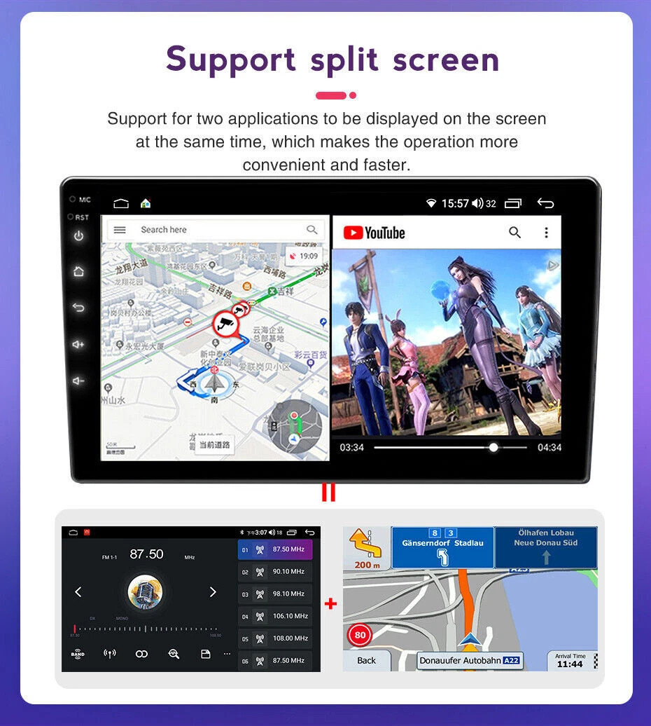 10” For Toyota Tacoma 2005-2013 Android 15 Carplay Car Stereo Radio GPS Navi BT