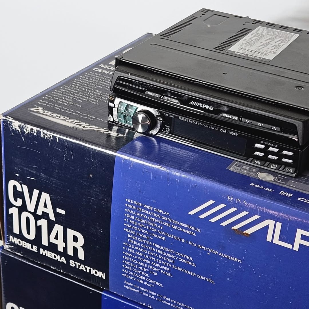 ALPINE CVA-1014R + KCE-104V BRAND NEW Tested Working Rare Vintage Alpine