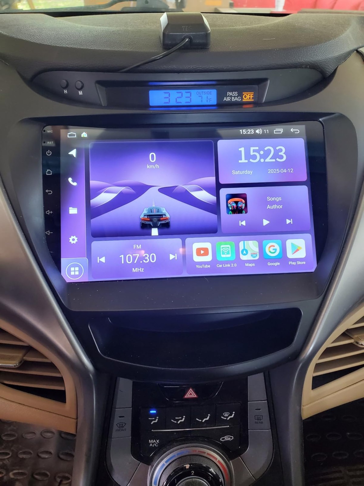 For Hyundai Elantra 2011 2012 2013 Carplay Car Stereo Radio Android GPS Navi FM