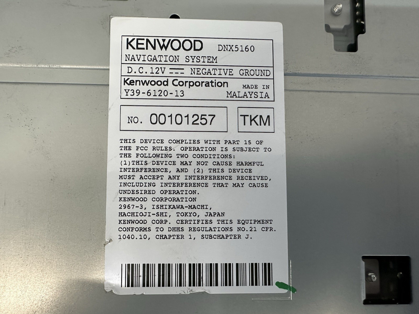 Kenwood DNX5160 Bluetooth Apple Car Play GPS Navigation CD DVD Touchscreen Radio