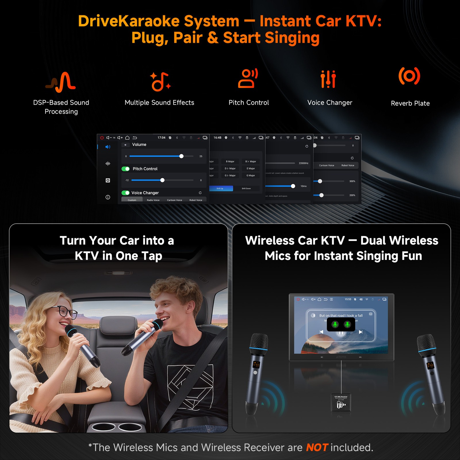 ATOTO V10 10.1” AI Android 2Din Car Stereo CarPlay &Android Auto Drive Karaoke