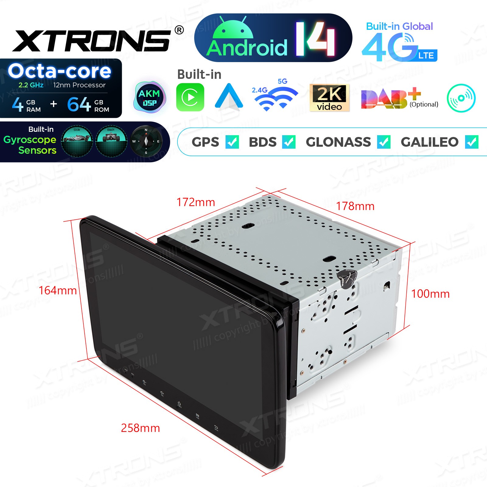 10.1″ Android 13 Car GPS Stereo DVD Radio Double 2 DIN Navi 2+32GB Universal