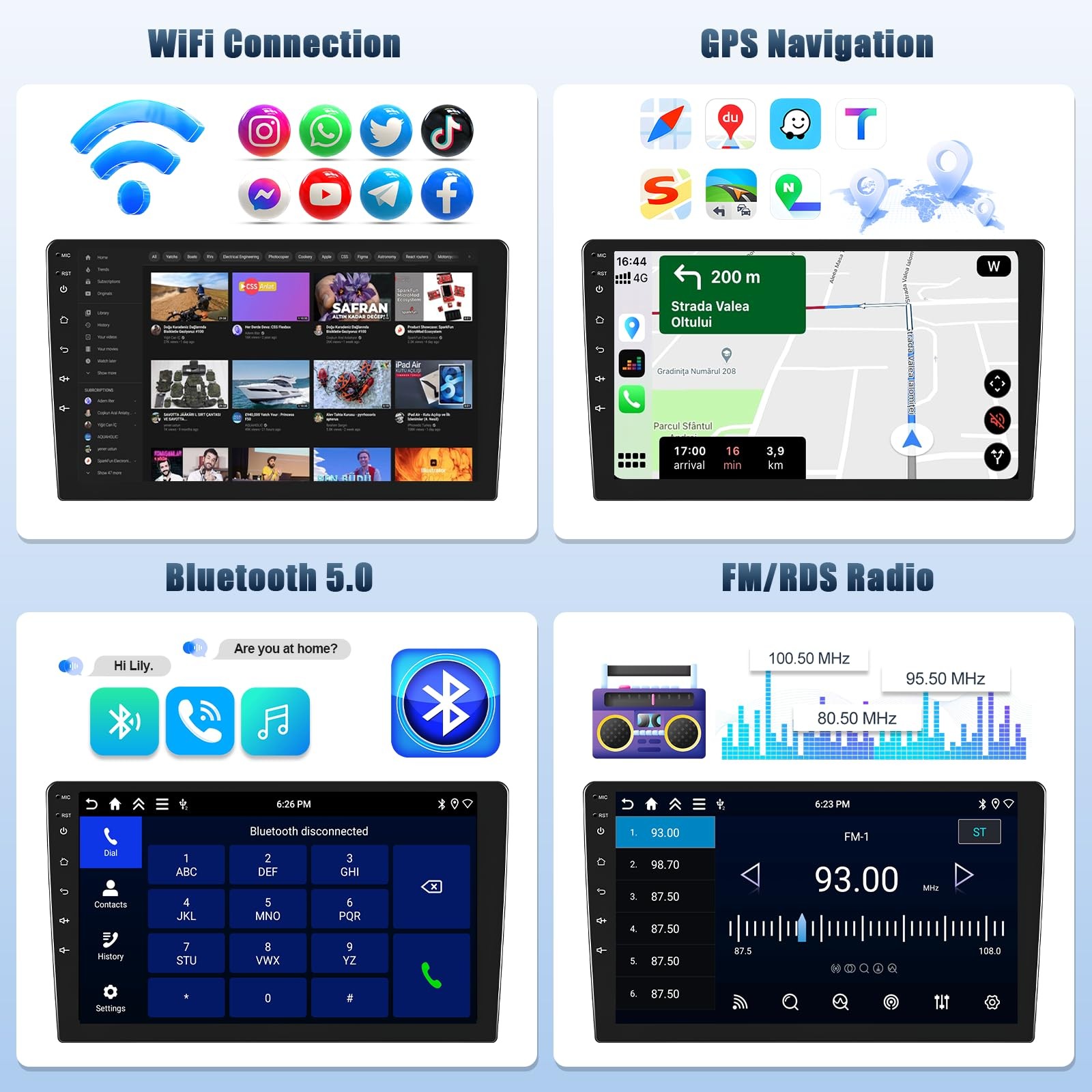 9″ Wireless Carplay Android Auto Stereo for Grand Caravan & Town & Country