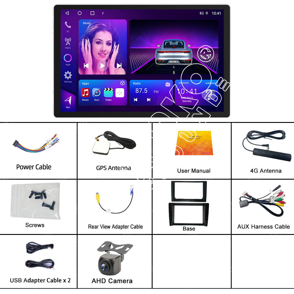 13.1”Android 8 CORE 6+128GB Car stereo Headunit DSP Carplay 2K QLED GPS FM 2DIN
