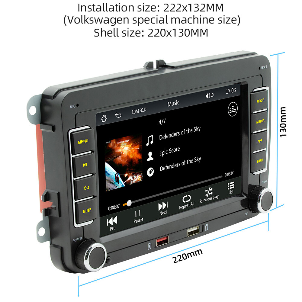 7 Inch Car Stereo MP5 Player Touchcreen AM/ with V5O7