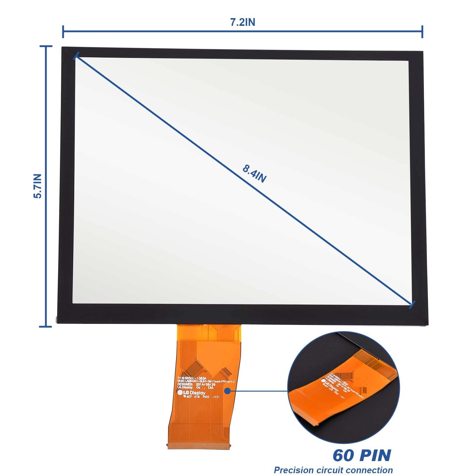 8.4″ Uconnect Touch Screen Digitizer Compatible with Ram 1500 without LCD