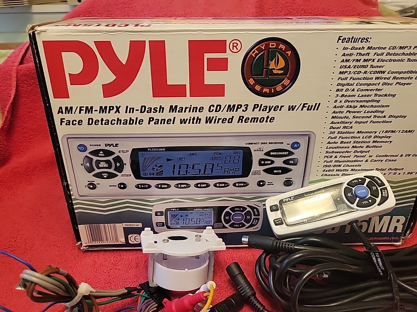 PYLE AM/FM-MPX IN DASH MARINE CD/MP3 PLAYER HYDRA SERIES PLCD15MR