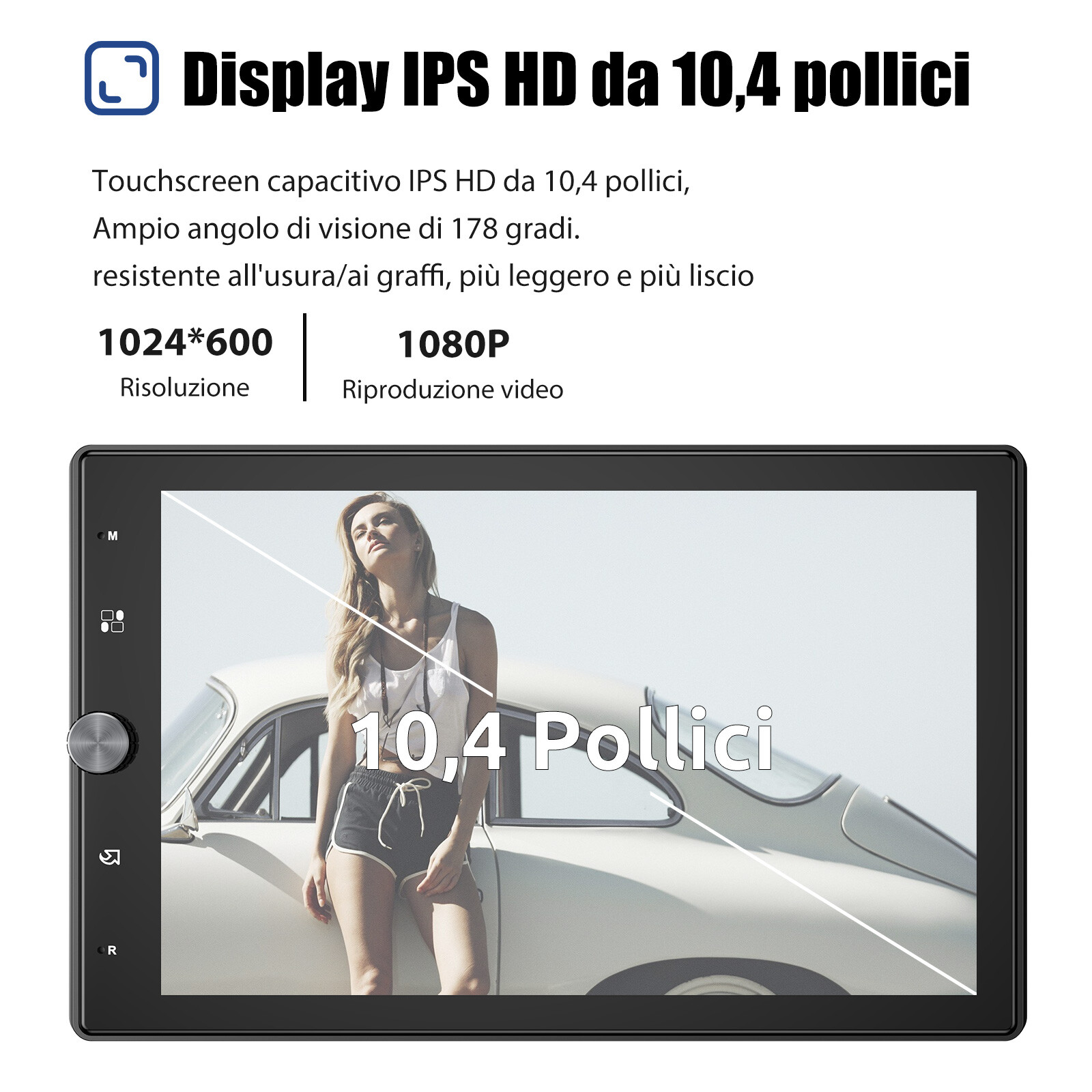 9″ Portable Wireless Apple Carplay Car Stereo GPS Android Auto Radio Player FM