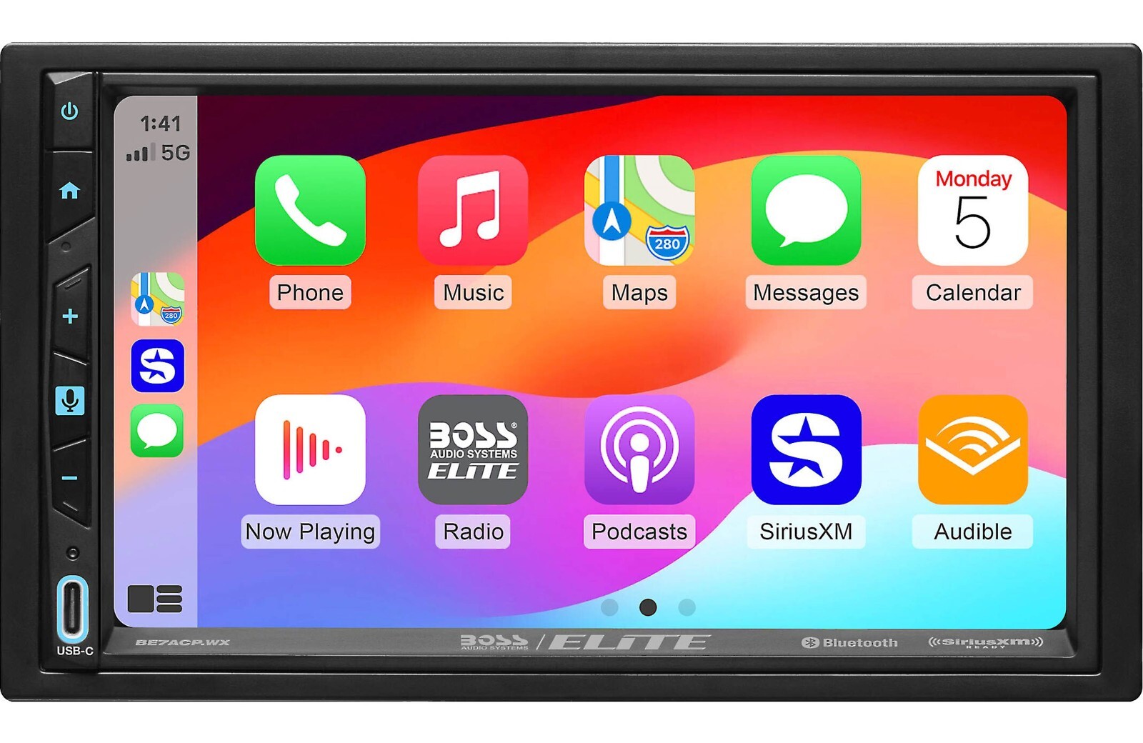 BOSS BE7ACP.WX Car Stereo 2-Din Wireless Apple CarPlay Android Auto 7″ SiriusXM
