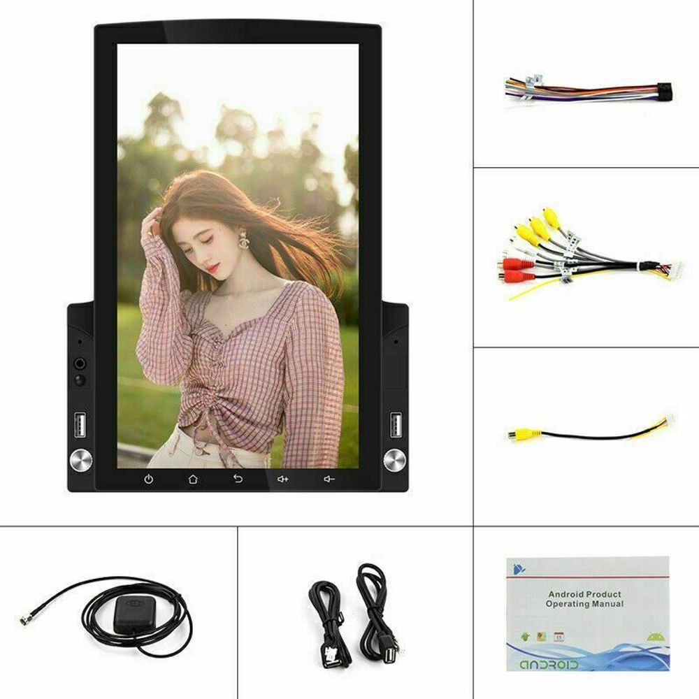 Android 13 Carplay Car Stereo GPS WiFi 10″ 2Din Vertical Screen Radio Player 32G