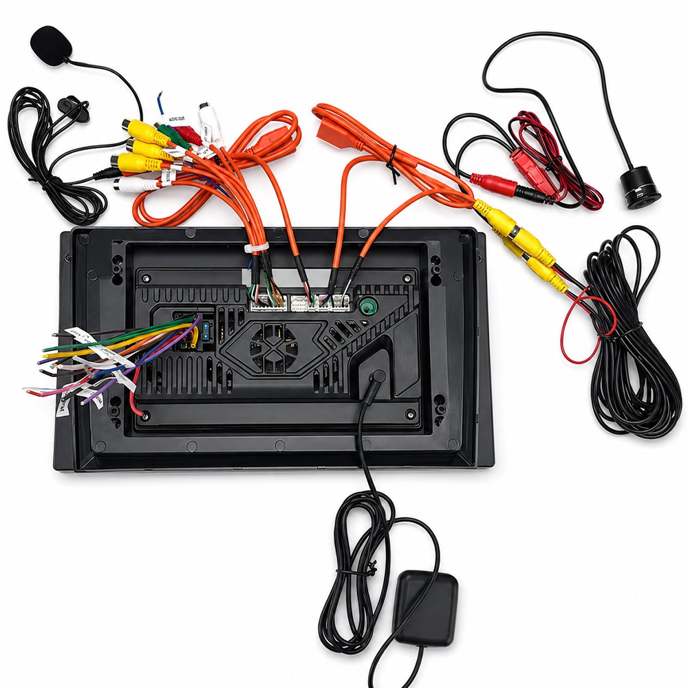 Android 15 10.1″ Car Stereo Double DIN GPS WiFi 5 Wireless CarPlay Bluetooth RDS