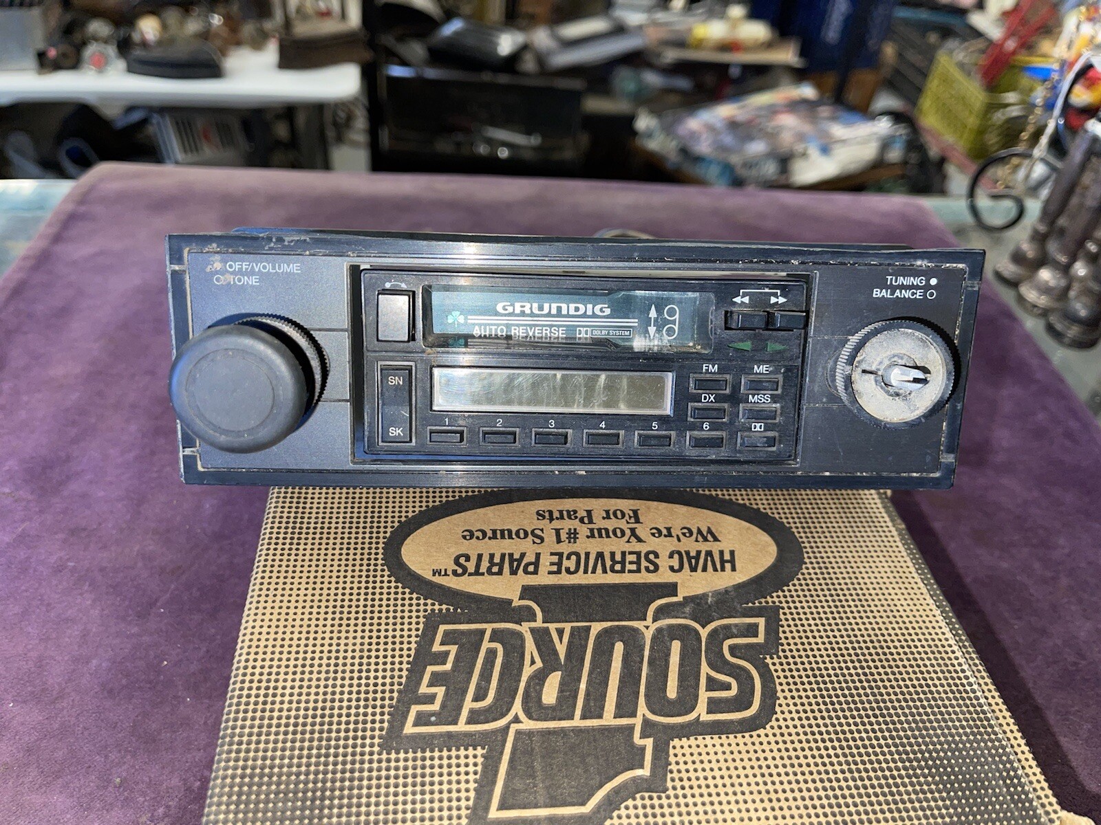 Vintage Original Grundig Car Radio UC-455 Cassette Stereo AM/FM Auto