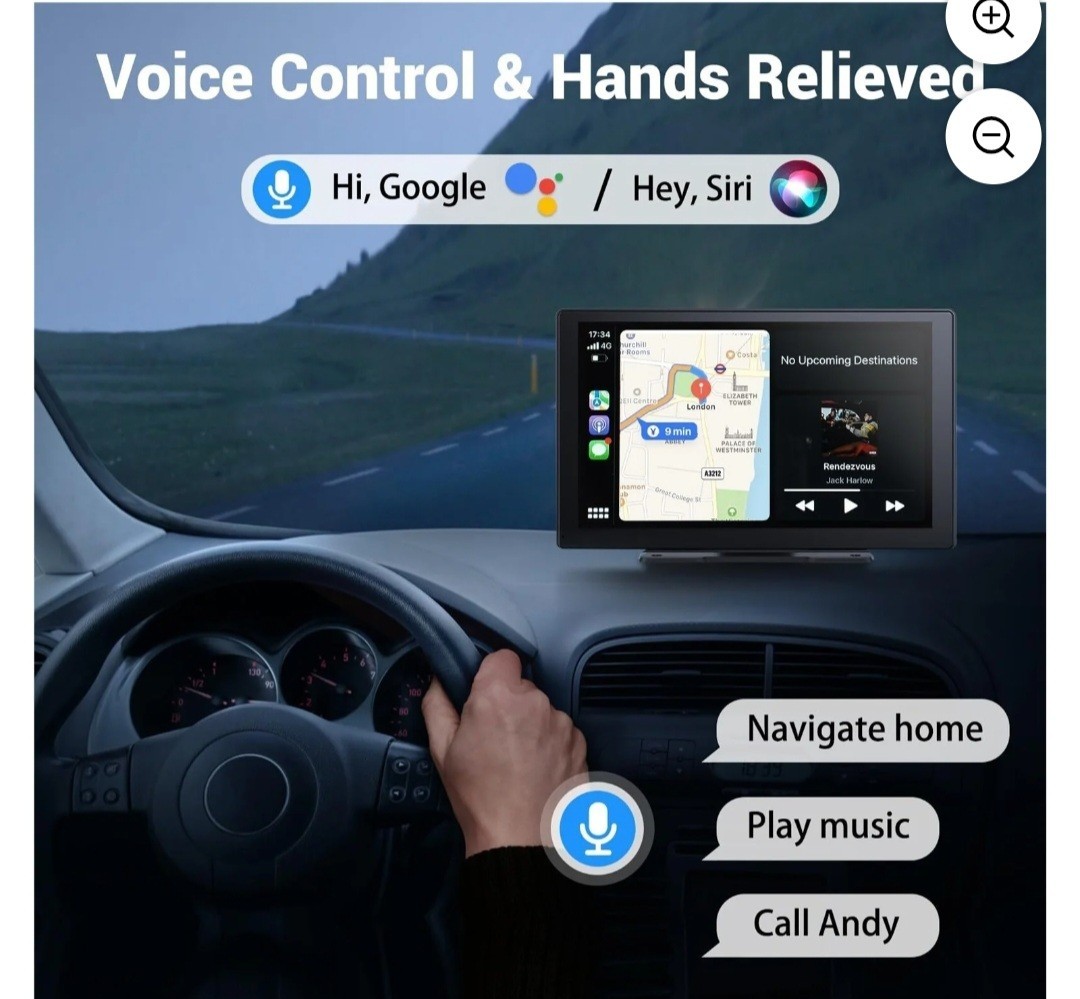 New 9″ Q9S Wireless Smartscreen Apple CarPlay Android Auto Bluetooth Car Display