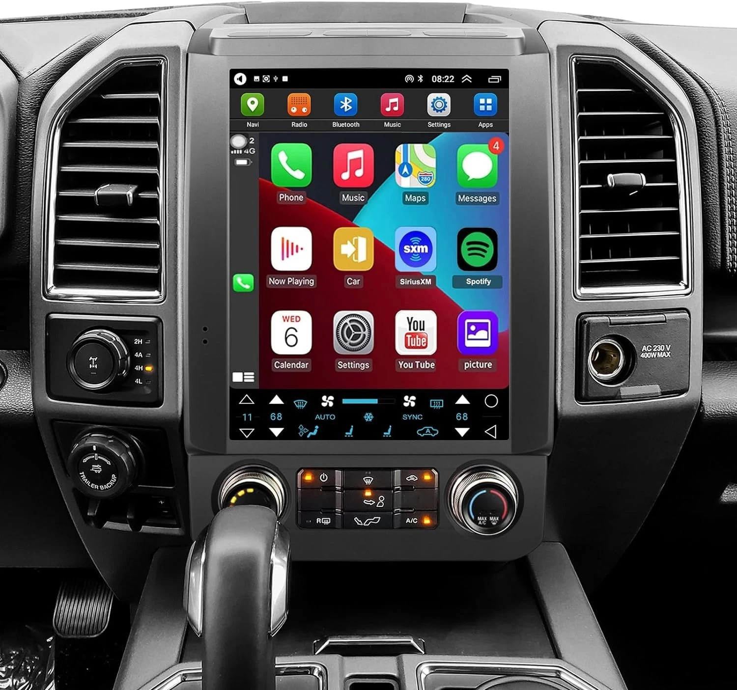 12.1″ Tesla Style Car Radio GPS Navigation CarPlay For Ford F150 2016-2021 32GB