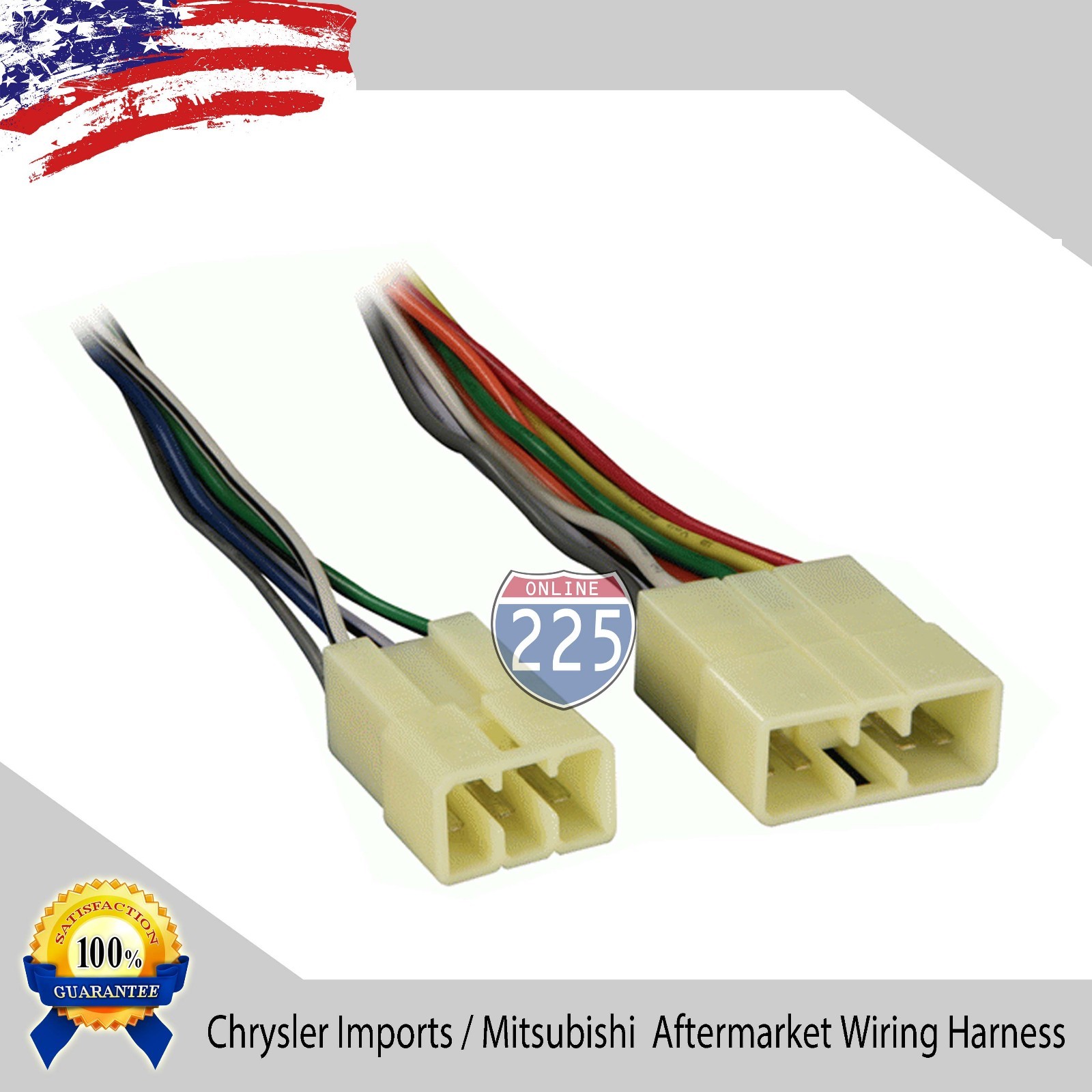 Car Stereo CD Player Wiring Harness Chrysler Dodge Eagle Mitsubishi 1987-1996