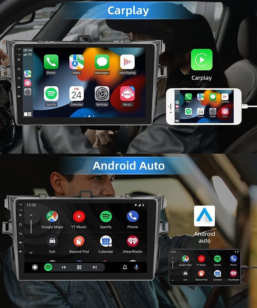 For 2009-2013 Toyota Corolla Android 15 Car Stereo Radio GPS Carplay WIFI 2+32GB