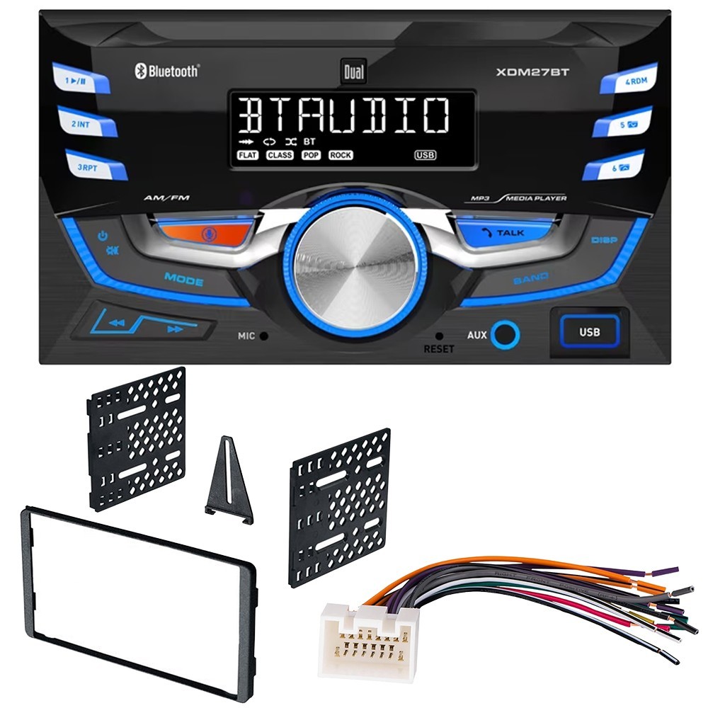 Dual XDM27BT AM/FM Radio Bluetooth Car Stereo for 1999-2003 Ford F-150, F-250