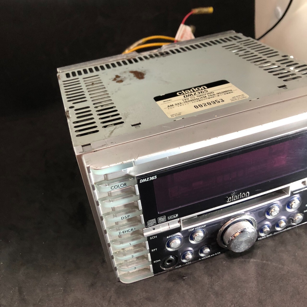 Clarion DMZ365 MD/CD player with car stereo harness working