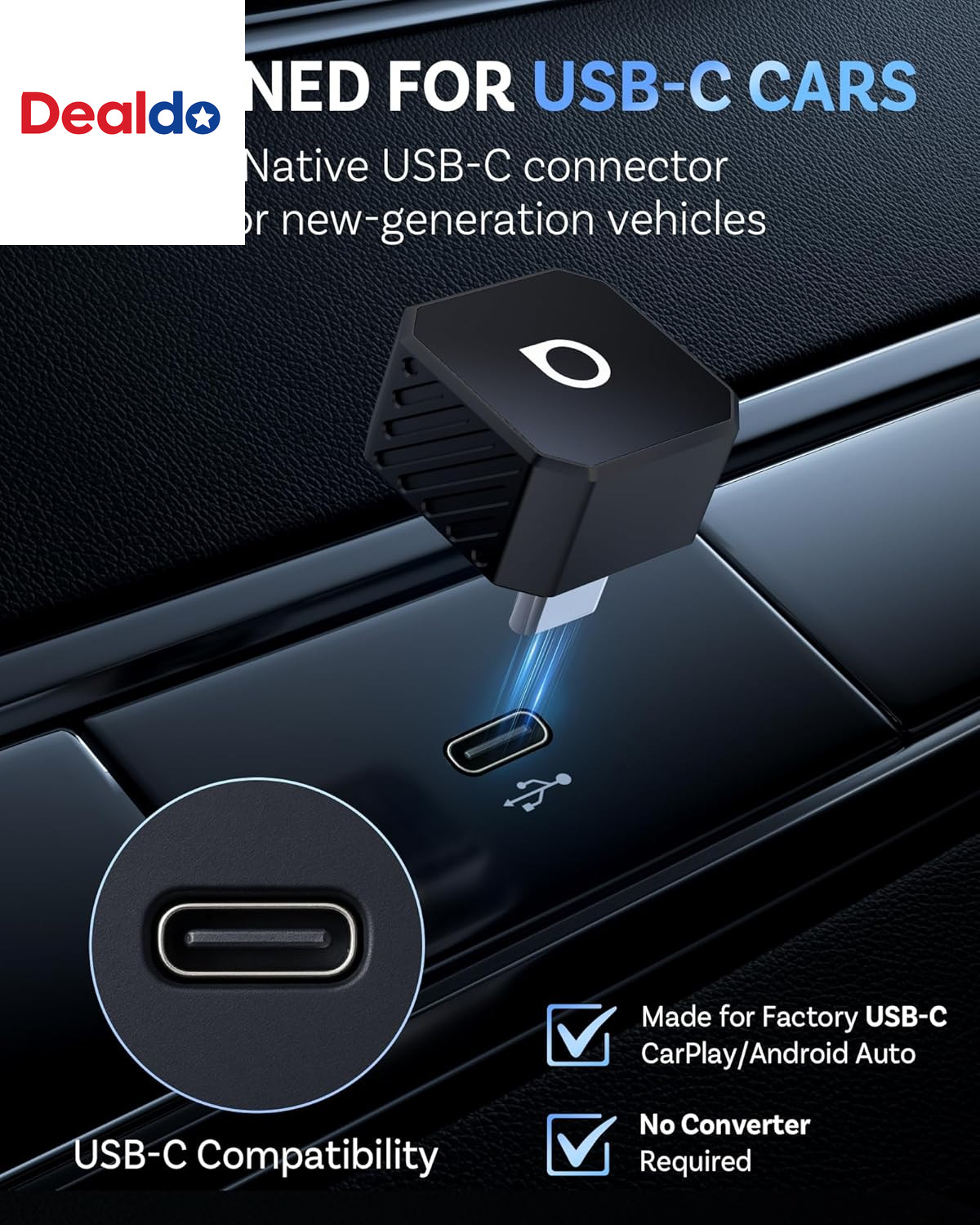 Mini 3.0 Black 2-In-1 Wireless Carplay & Android Auto Adapter – Plug & Play for