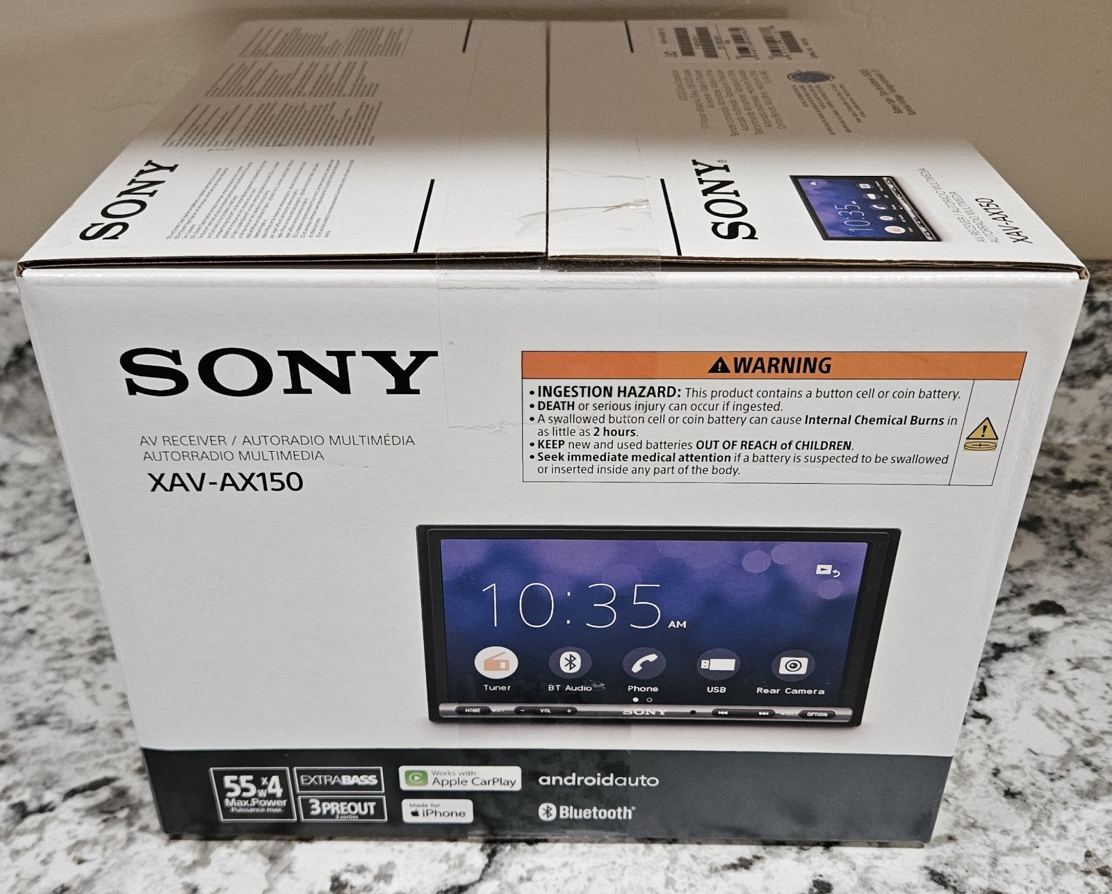 SONY XAV-AX150 6.95″ Apple CarPlay Android Auto AV Digital Media Receiver NEW