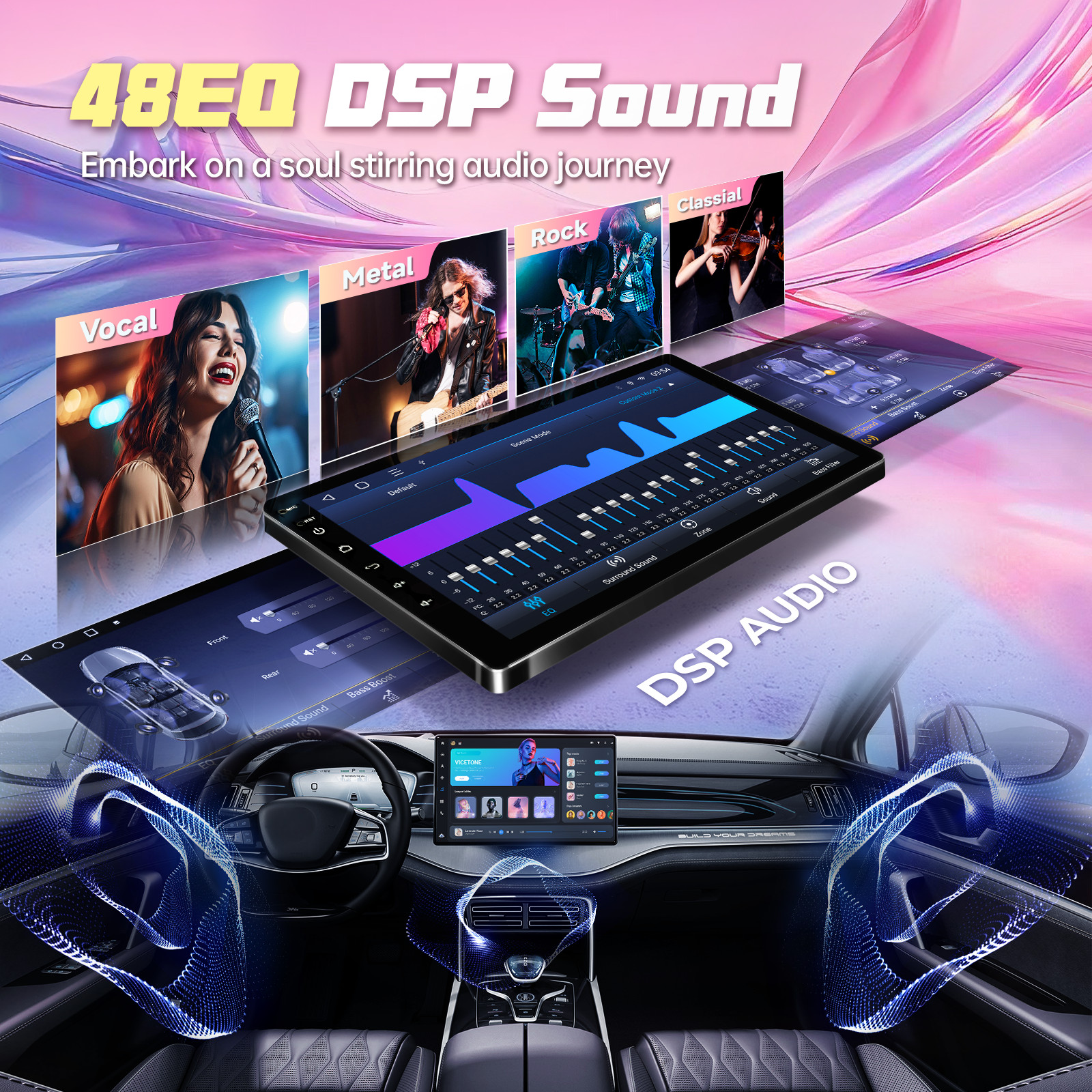 12.1″ Car Radio Tesla Screen For Ford Explorer 2011-2019 Android 13 Carplay GPS