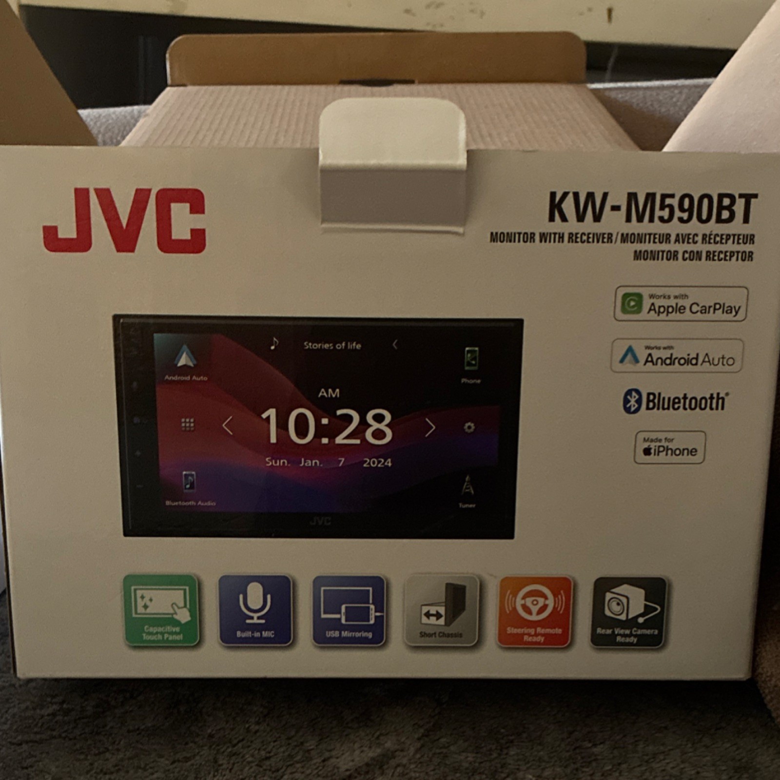 JVC KW-M590BT Digital multimedia receiver (does not play discs) Open Box