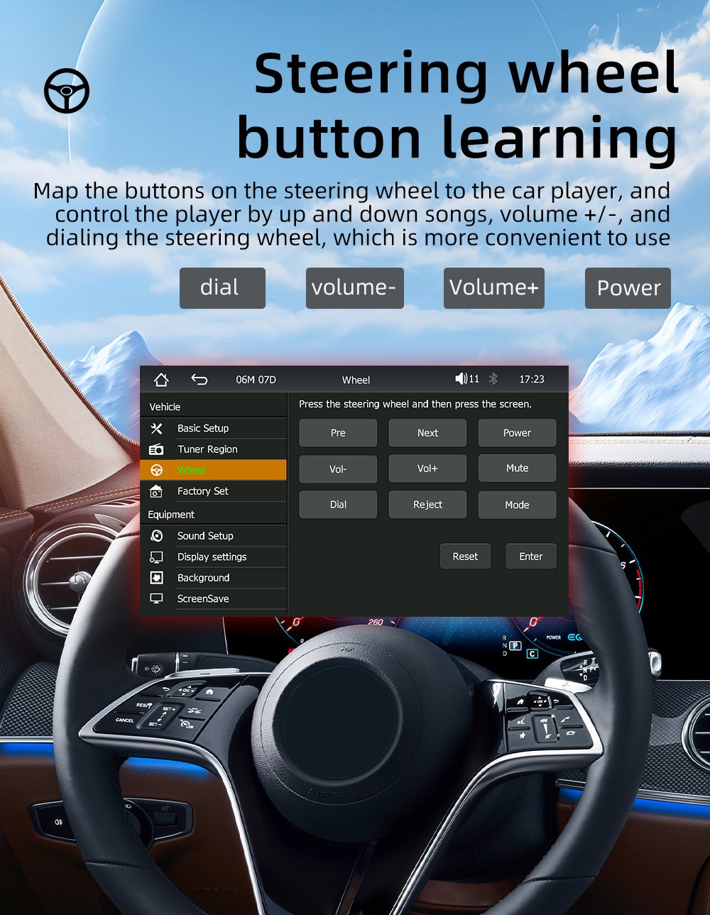7″ Single 1Din Touch Screen Stereo Bluetooth Radio Car Apple/Android Carplay FM