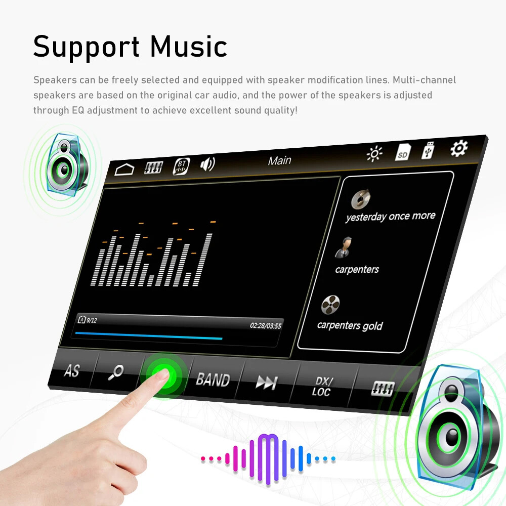 Single 1 Din 7″ Wireless Carplay Touch Screen Car Stereo Radio Telescopic Screen