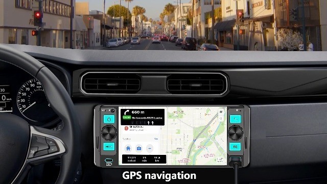 Single Din Touchscreen Car Stereo – Wireless Apple CarPlay, Android Auto, Blueto