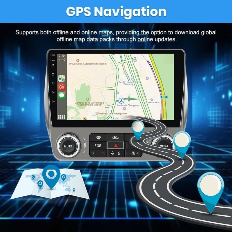 Android 13 Stereo Radio GPS + Backup Camera For Chevrolet Camaro 2008-15 Carplay