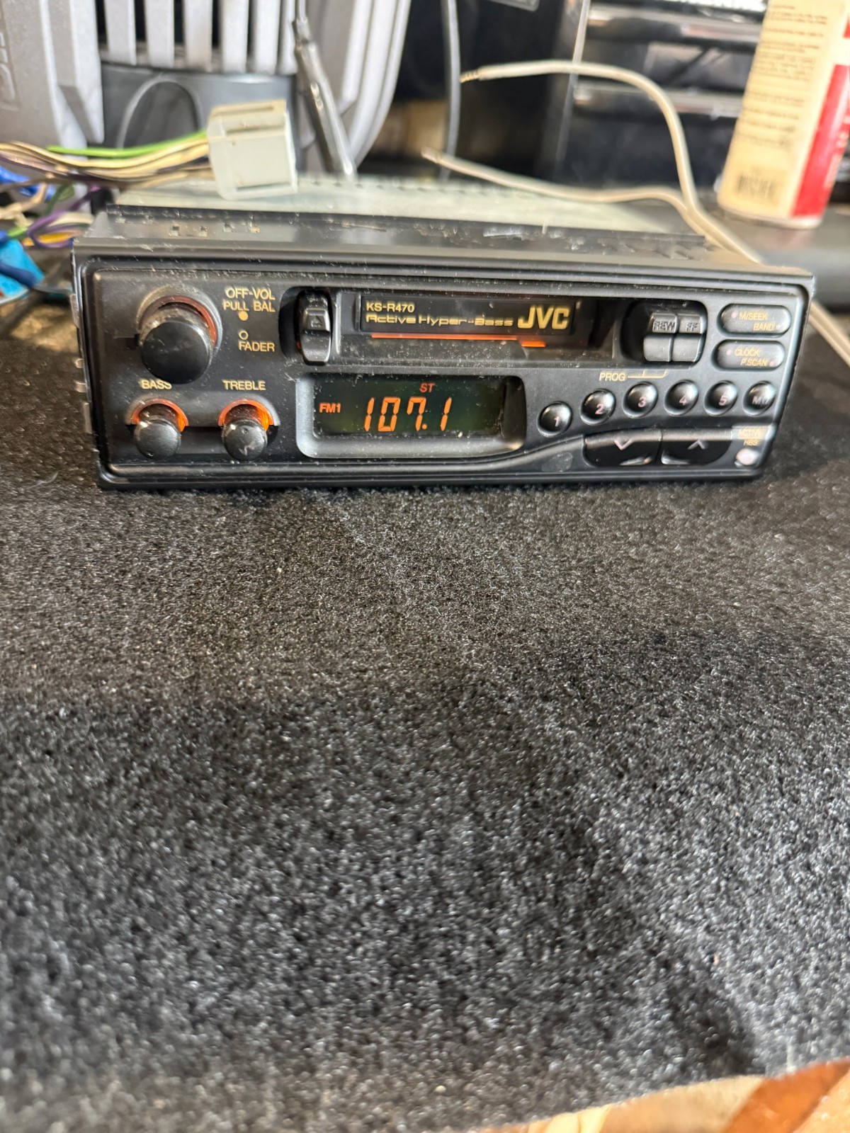 Vintage JVC Cassette Car Receiver KS-R470 Tape Deck Radio w/ Manual – TESTED!