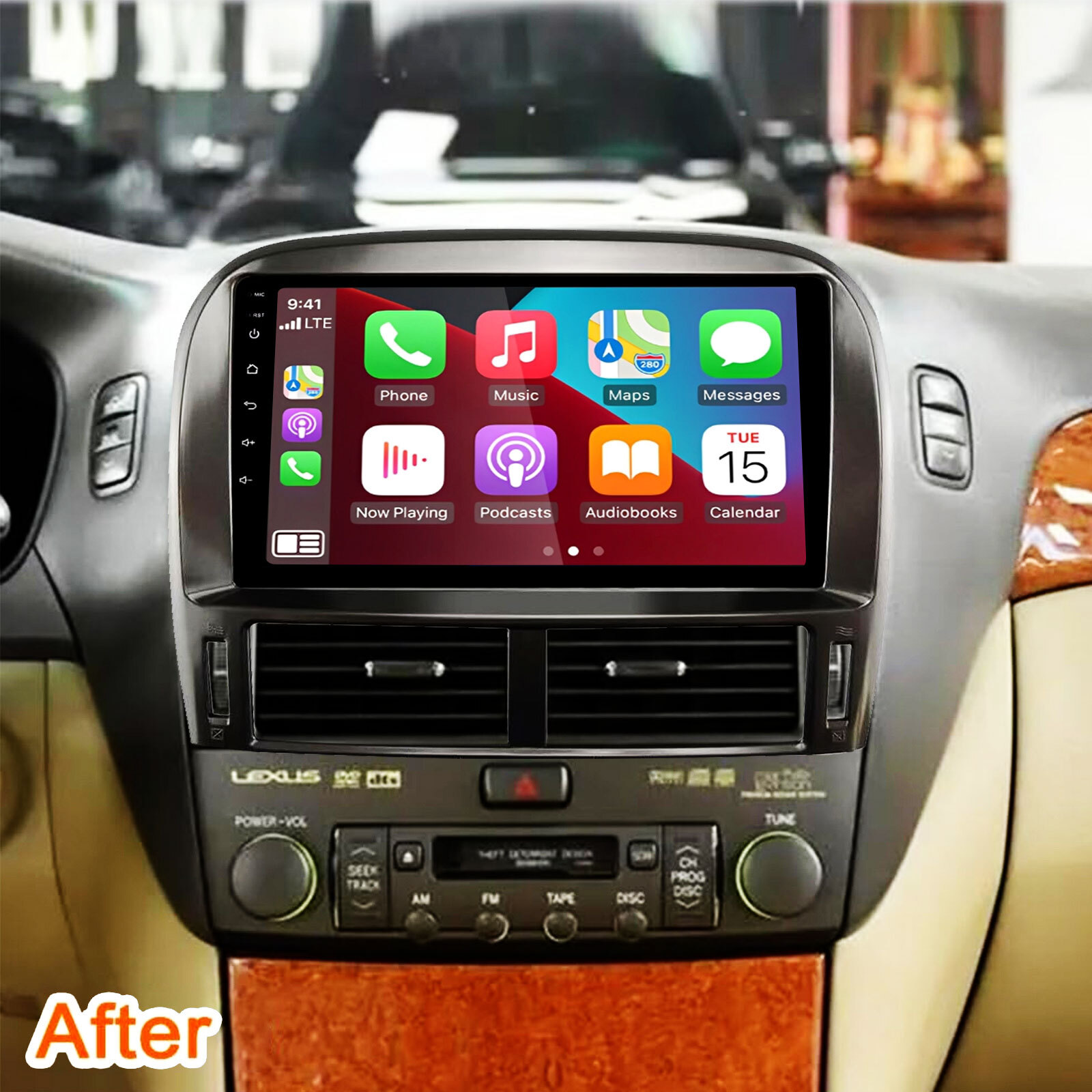 For Lexus LS430 2001 2002 2003-2006 Android 13 Stereo GPS Nav Wifi Radio CarPlay