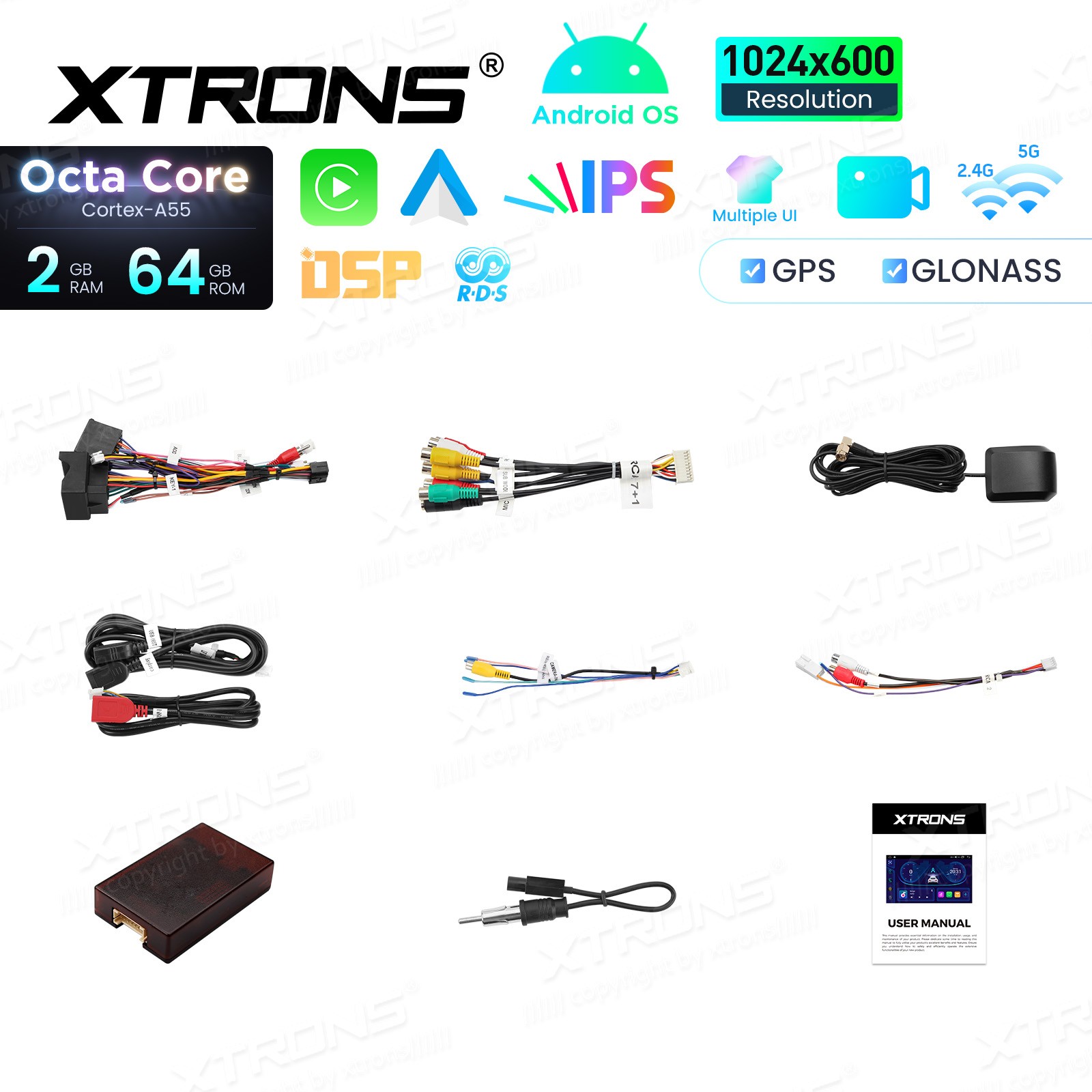 for BMW E46 325i 330i Android 14 Car Radio 7″ IPS Octa Core Wireless CarPlay 64G