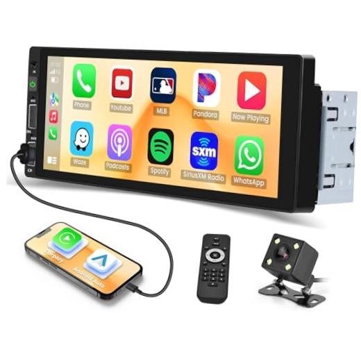 6.9 Inch Car Stereo Carplay Android Auto Touchscreen Car Radio Single Din