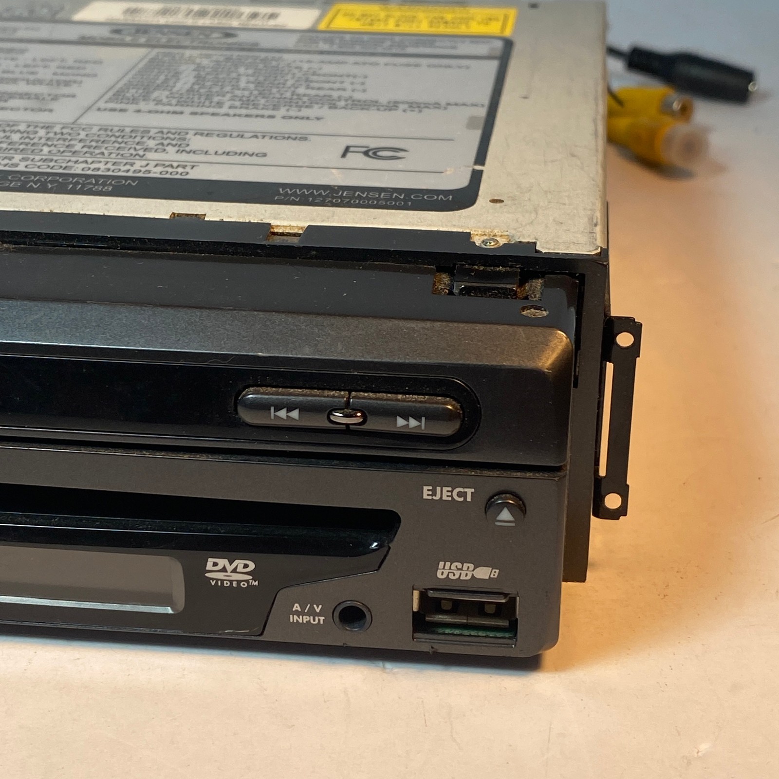 Jensen Car Auto In Dash AM/FM/CD/ DVD Stereo VM9213 UNTESTED