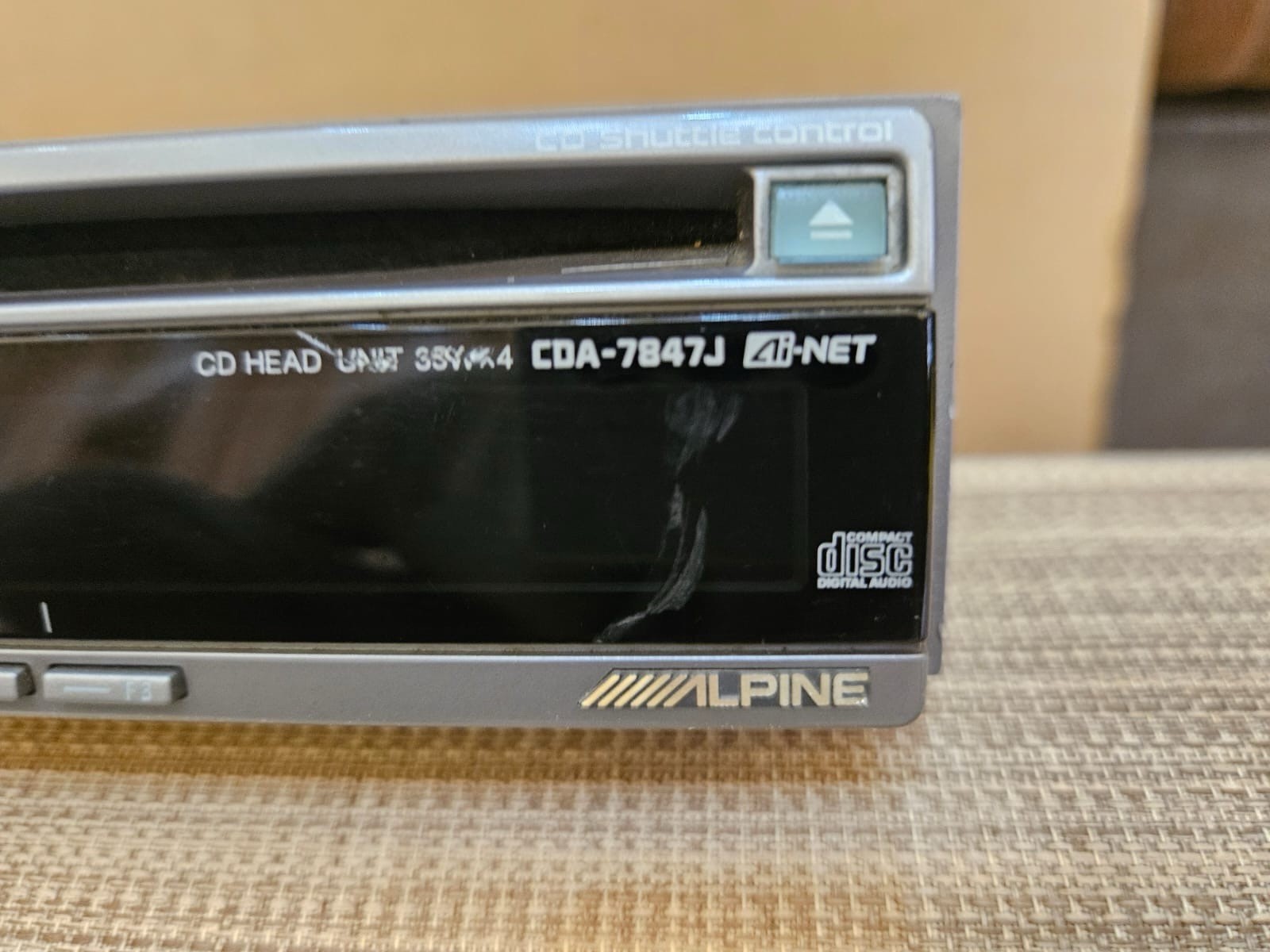 RARE VINTAGE ALPINE CDA-7847J HEAD UNIT RADIO CD PLAYER COPPER JAPAN *Tested *