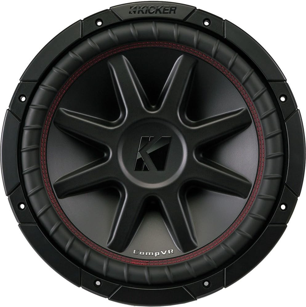 Kicker 15″ 1000 Watt 2-Ohm DVC Car Audio Subwoofer, Bass Knob with Wire