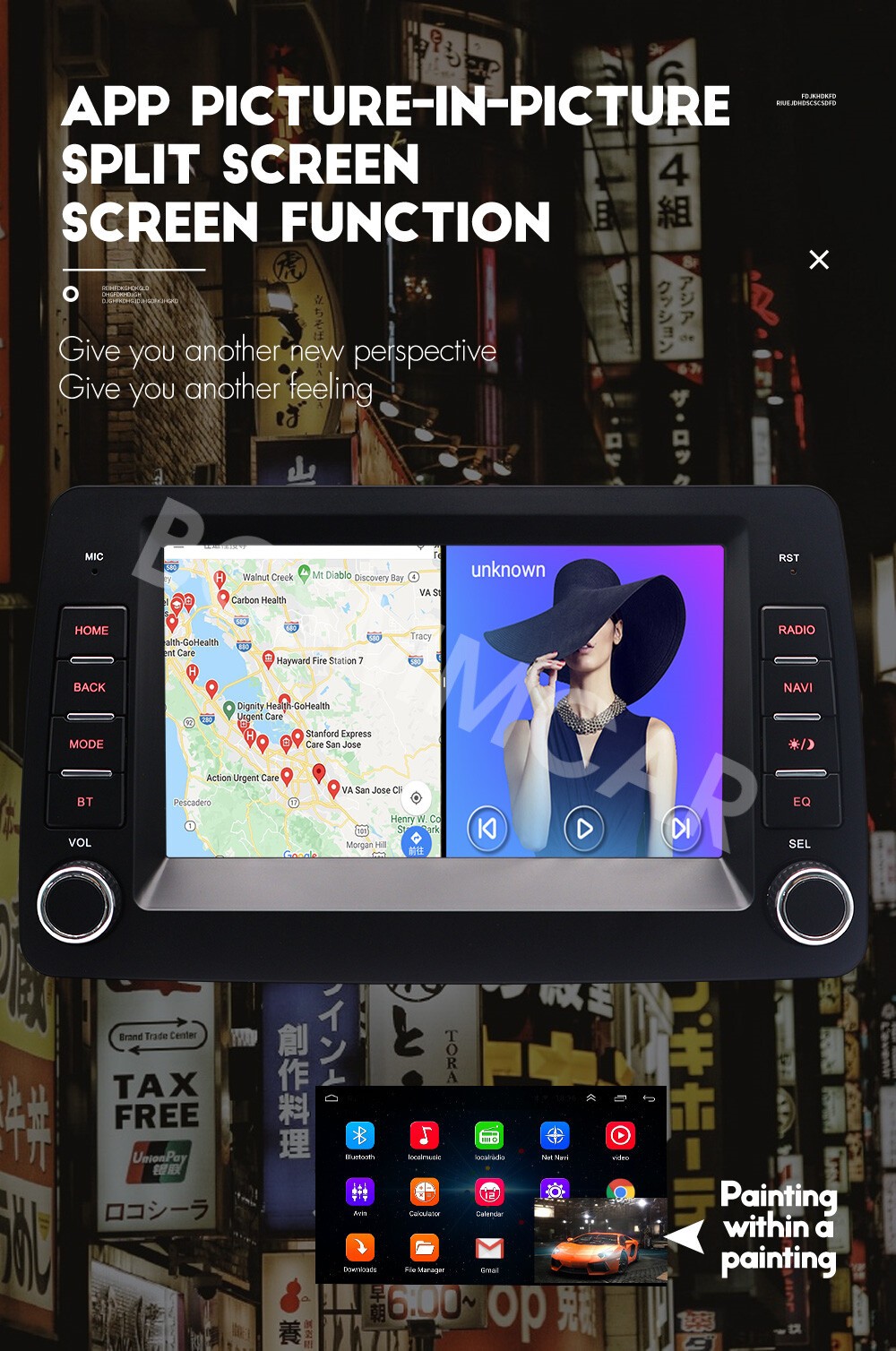 Car Touch Screen Player Radio GPS SWC W/Rear Camera Fit For Fiat Panda 2003-2012