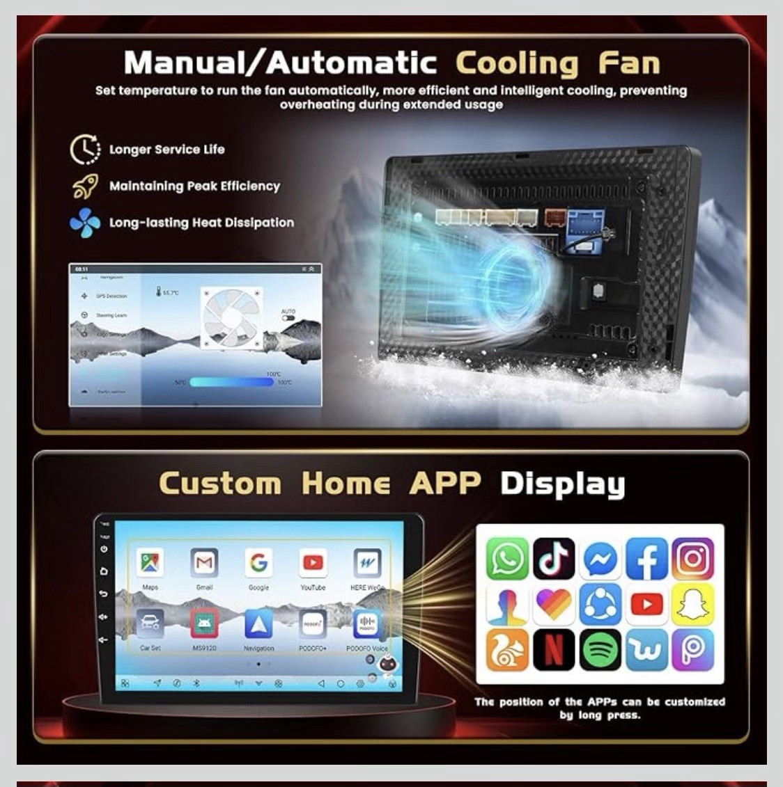 ====Hikity Qualcomm 8Core 4+64G 9″ IPS QLED Touchscreen Toyota Corolla 2009-2013