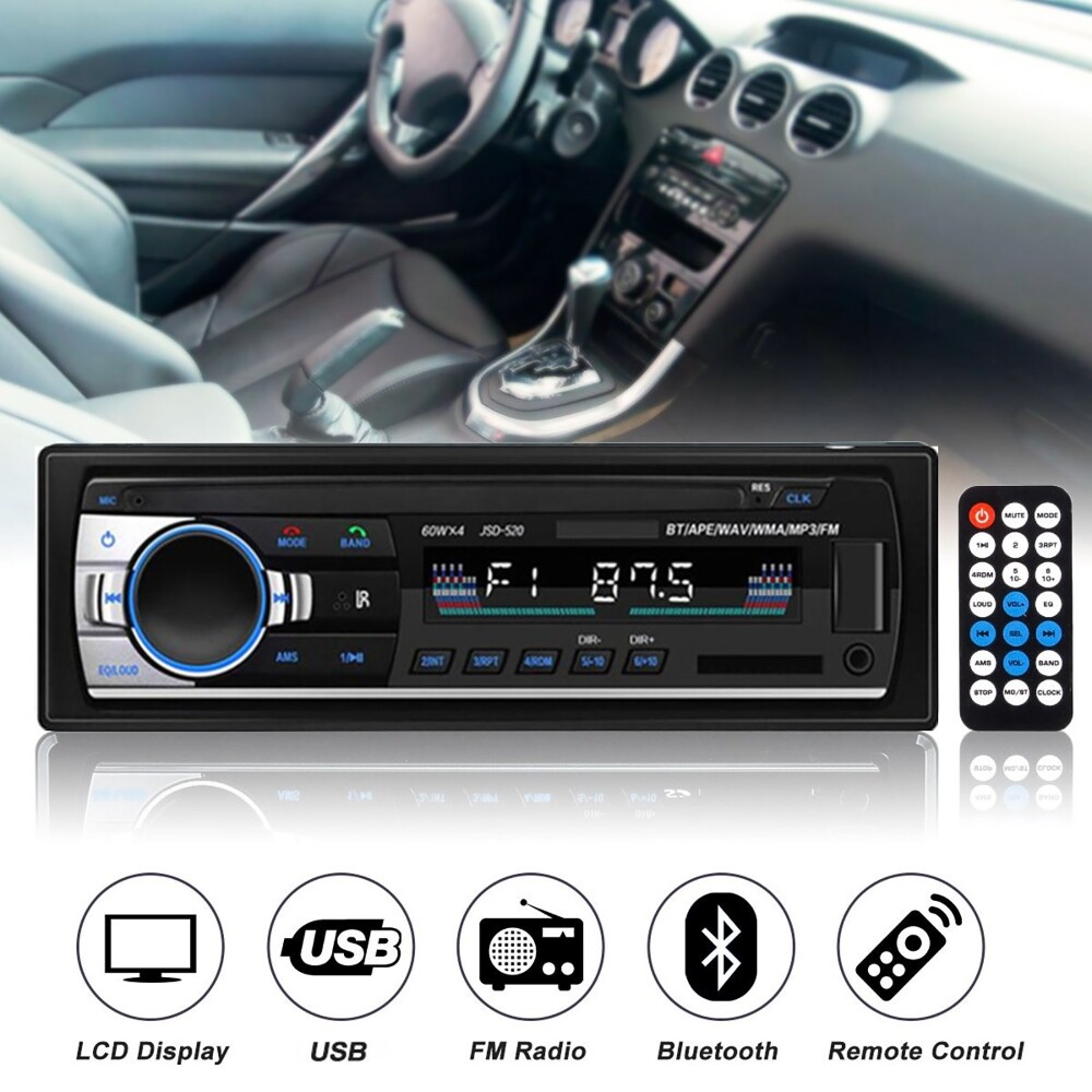 24V 60W Car MP3 Player Stereo Receiver bluetooth Audio Radio Handsfree Remote