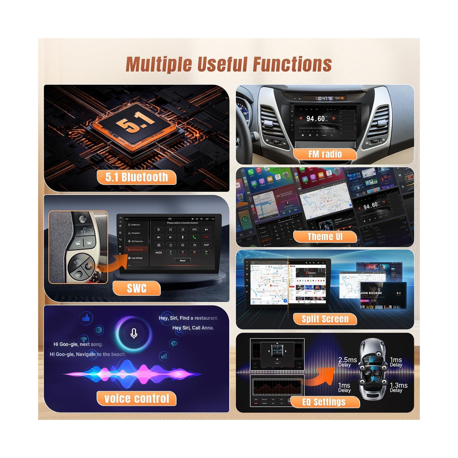 Android 12 Car Radio for Hyundai Elantra 2014 2015 2016 with CarPlay Android …