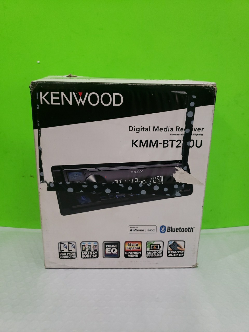 KENWOOD KMM-BT270U Bluetooth Digital Media Car Stereo Receiver with USB Port