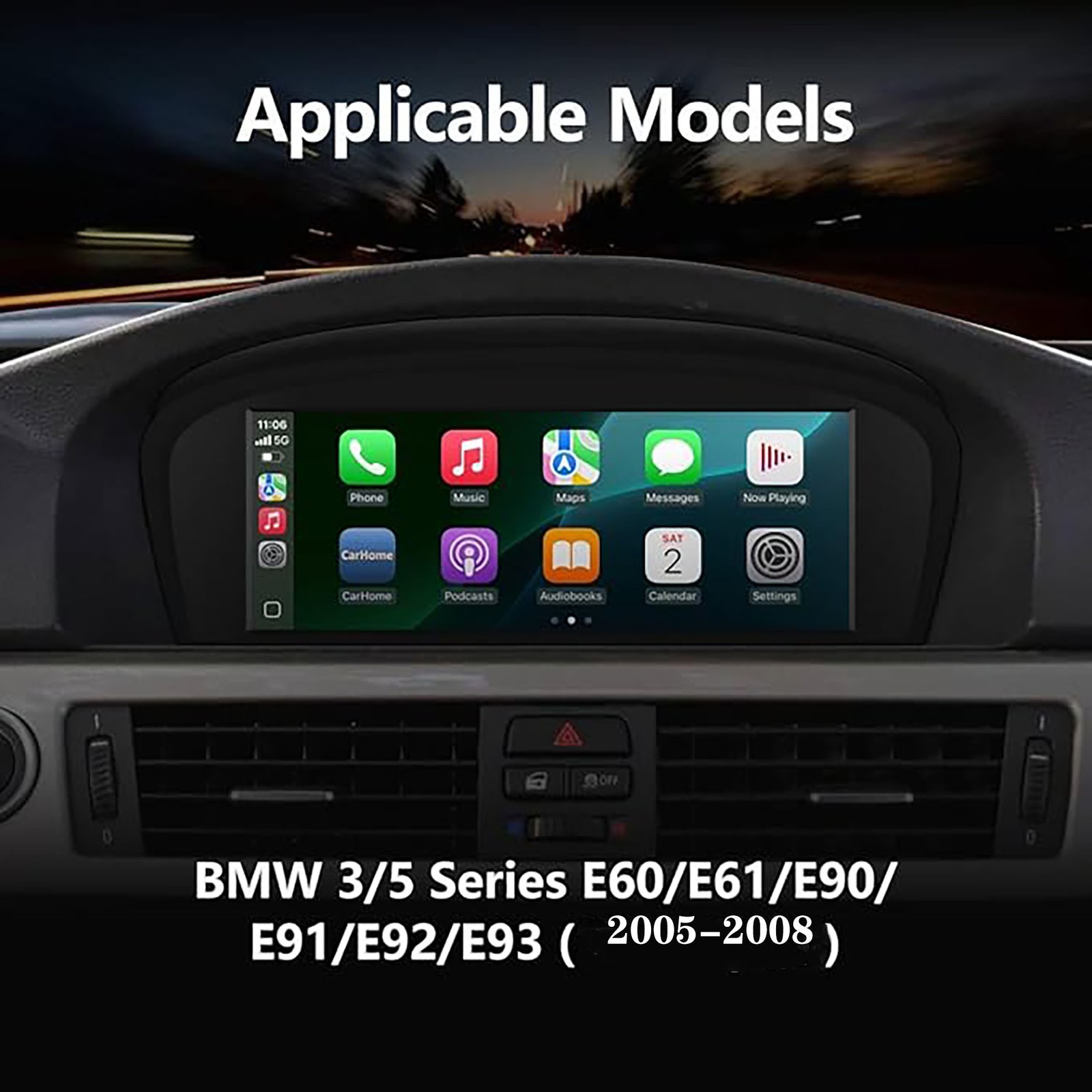 Carplay/Android Auto 8.9” Touchscreen For BMW 2005-2008 CCC-Or 2009-2010 CIC