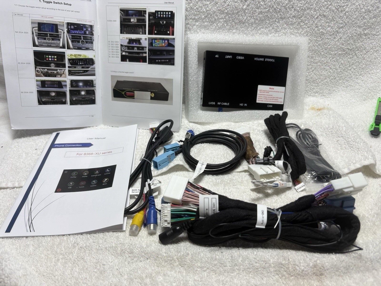 For Lexus IS NX ES RX GS UX CT LX LC RC 2014-2020 Wireless Carplay Andriod Auto